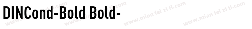 DINCond-Bold Bold字体转换